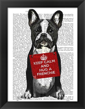 Framed Hug a Frenchie Print