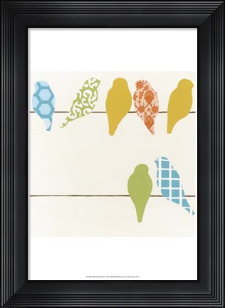 Framed Patterned Perch I Print