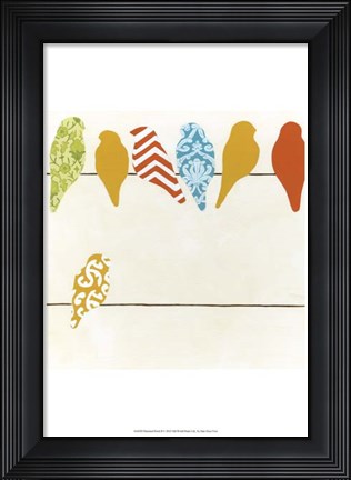 Framed Patterned Perch II Print