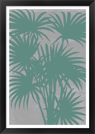 Framed Chromatic Palms II Print
