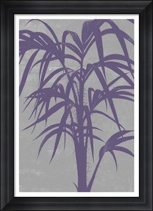 Framed Chromatic Palms V Print