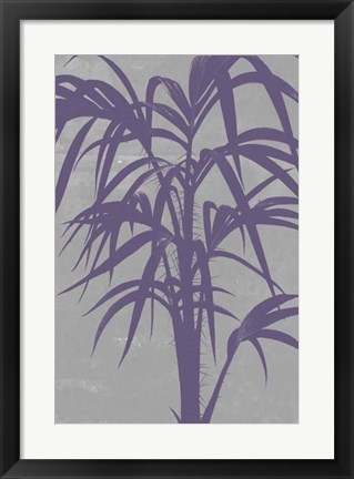 Framed Chromatic Palms V Print