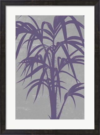 Framed Chromatic Palms V Print