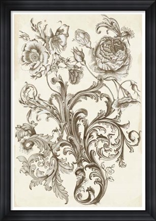 Framed Flora &amp; Filigree II Print