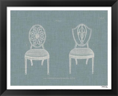 Framed Hepplewhite Chairs I Print