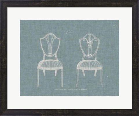 Framed Hepplewhite Chairs II Print