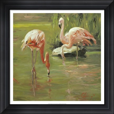 Framed Flamingo II Print