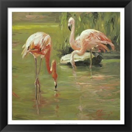 Framed Flamingo II Print