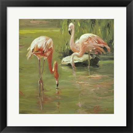 Framed Flamingo II Print