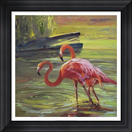 Framed Flamingo III Print