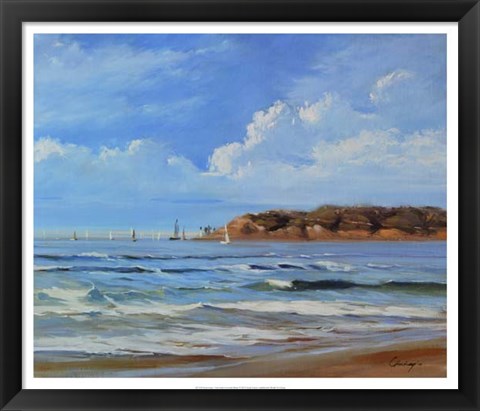 Framed Point Loma - View from Coronada Shores Print