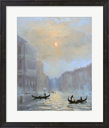 Framed Venice Morning Mist Print