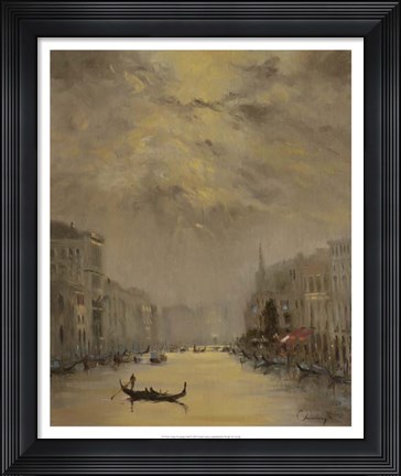 Framed Venice Evening Gold Print