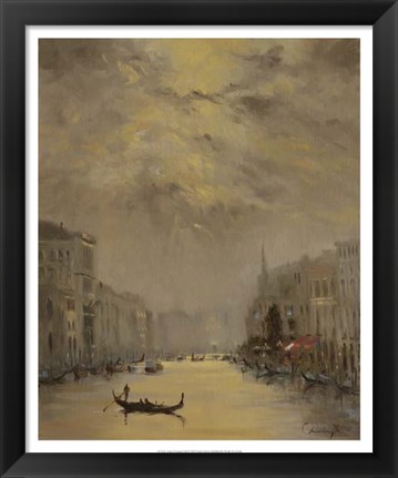 Framed Venice Evening Gold Print