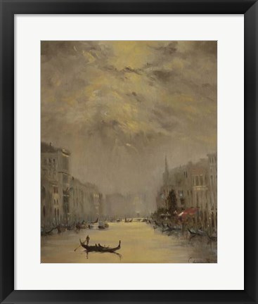 Framed Venice Evening Gold Print