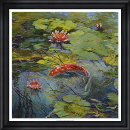 Framed Vermillion Koi Print