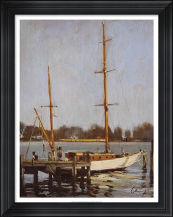 Framed Ivory Falcon at Rest Print