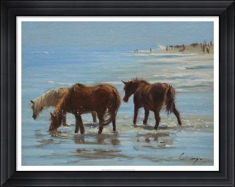 Framed Chincoteague Ponies Print