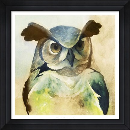 Framed Harlequin Hibou II Print