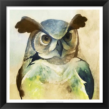 Framed Harlequin Hibou II Print