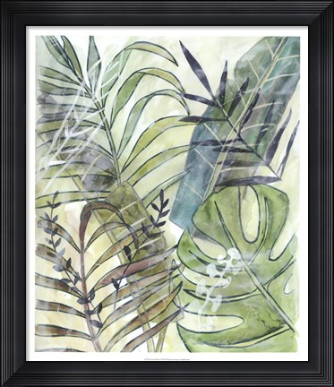 Framed Layered Palms I Print