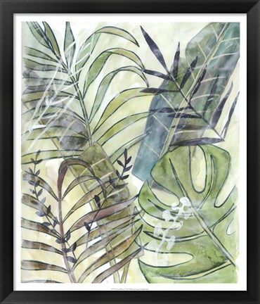 Framed Layered Palms I Print