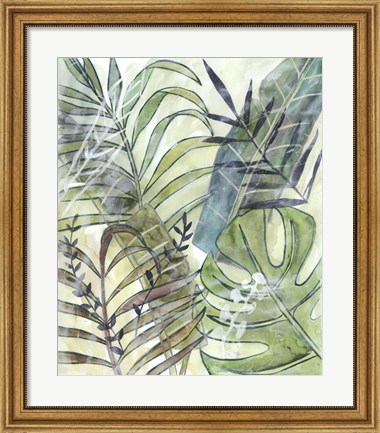 Framed Layered Palms I Print