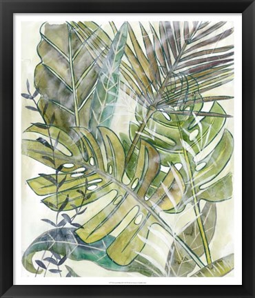 Framed Layered Palms II Print