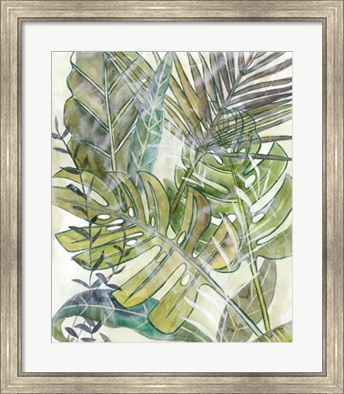 Framed Layered Palms II Print