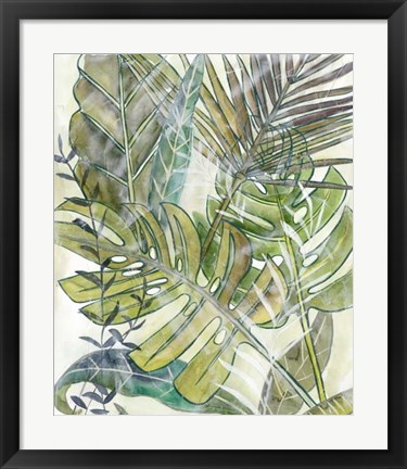 Framed Layered Palms II Print