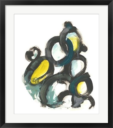 Framed Linked Ovals I Print