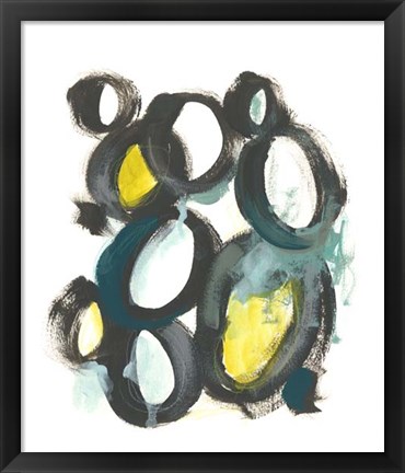 Framed Linked Ovals II Print