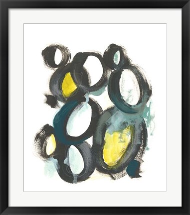 Framed Linked Ovals II Print