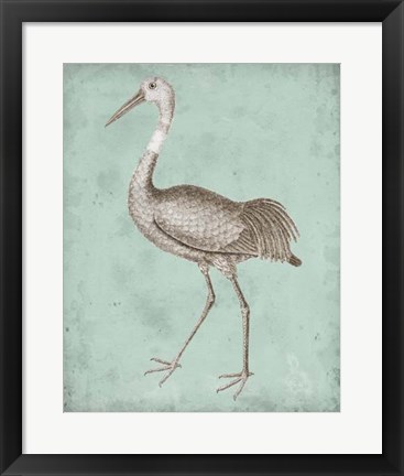 Framed Sepia &amp; Spa Heron IV Print