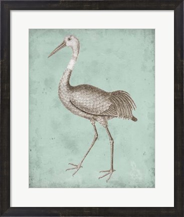 Framed Sepia &amp; Spa Heron IV Print