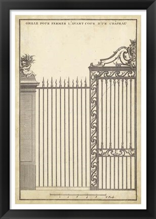 Framed Antique Decorative Gate II Print