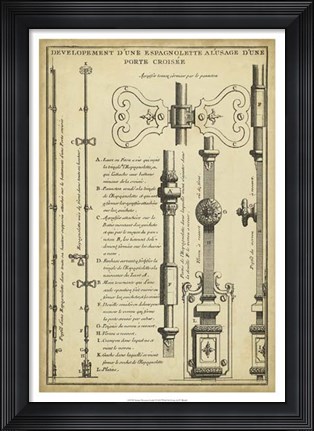 Framed Antique Decorative Locks I Print