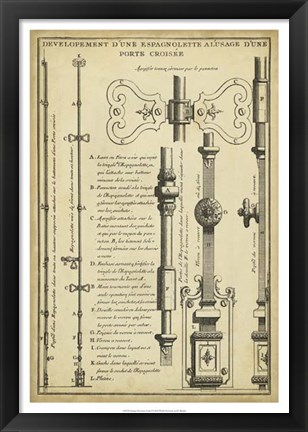 Framed Antique Decorative Locks I Print