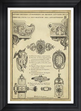 Framed Antique Decorative Locks II Print