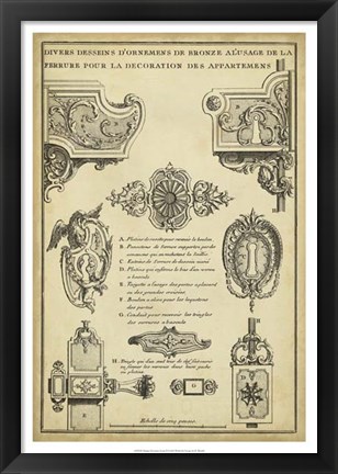 Framed Antique Decorative Locks II Print