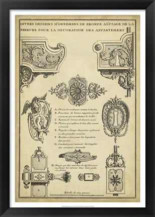 Framed Antique Decorative Locks II Print