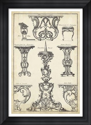 Framed Antique French Ornament I Print