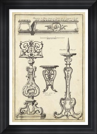 Framed Antique French Ornament II Print