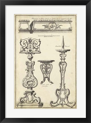 Framed Antique French Ornament II Print