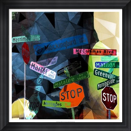 Framed Signs of Dallas Print