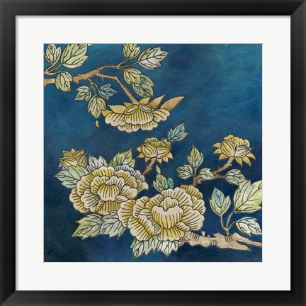 Framed Eastern Floral II Print