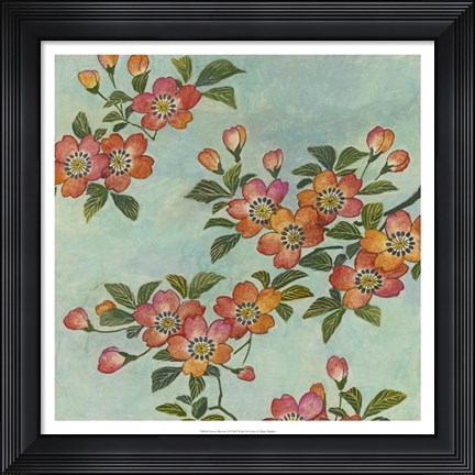 Framed Eastern Blossoms II Print