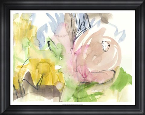 Framed Whimsy in The Garden I Print