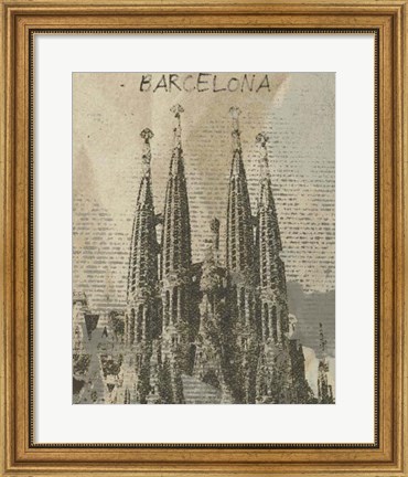 Framed Remembering Barcelona Print