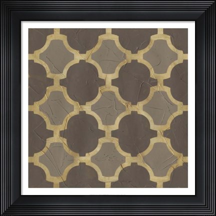 Framed Golden Trellis II Print